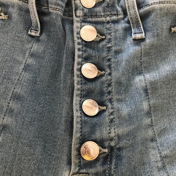 7 for all Mankind Portia Slim Jeans Women 27 Blue High Rise Button Fly Stretch - Picture 12 of 15